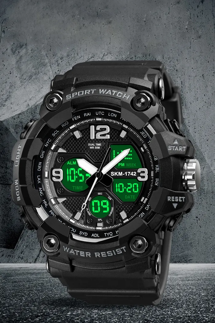 Reloj Electrónico Deportivo Impermeable Y A Prueba De Golpes